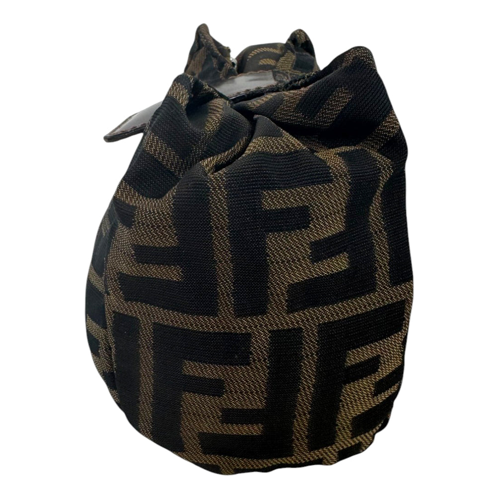 FENDI Zucca Brown Canvas Pouch Clutch Bag LHQ768