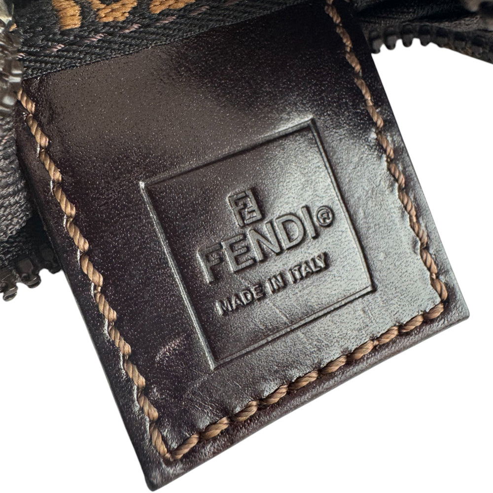 FENDI Zucca Brown Canvas Pouch Clutch Bag LHQ768