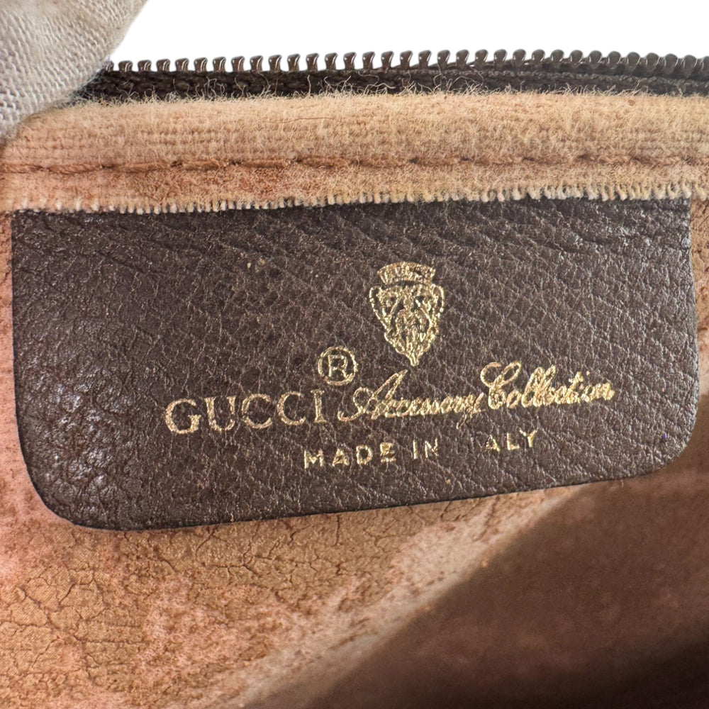 GUCCI GG Supreme Brown Canvas Shoulder Bag LHQ770