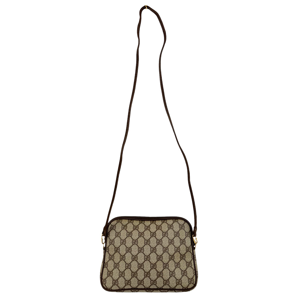 GUCCI GG Supreme Brown Canvas Shoulder Bag LHQ770
