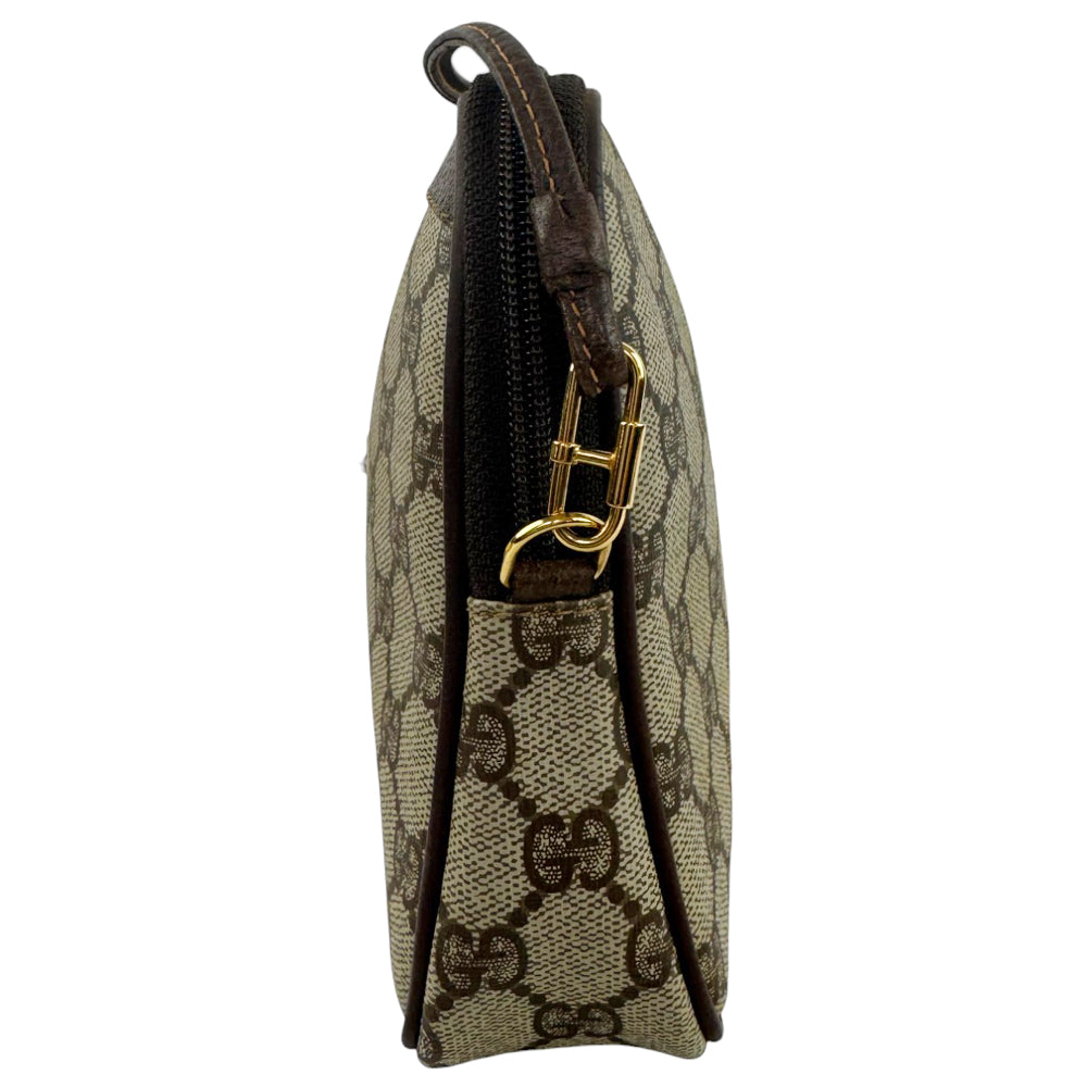 GUCCI GG Supreme Brown Canvas Shoulder Bag LHQ770