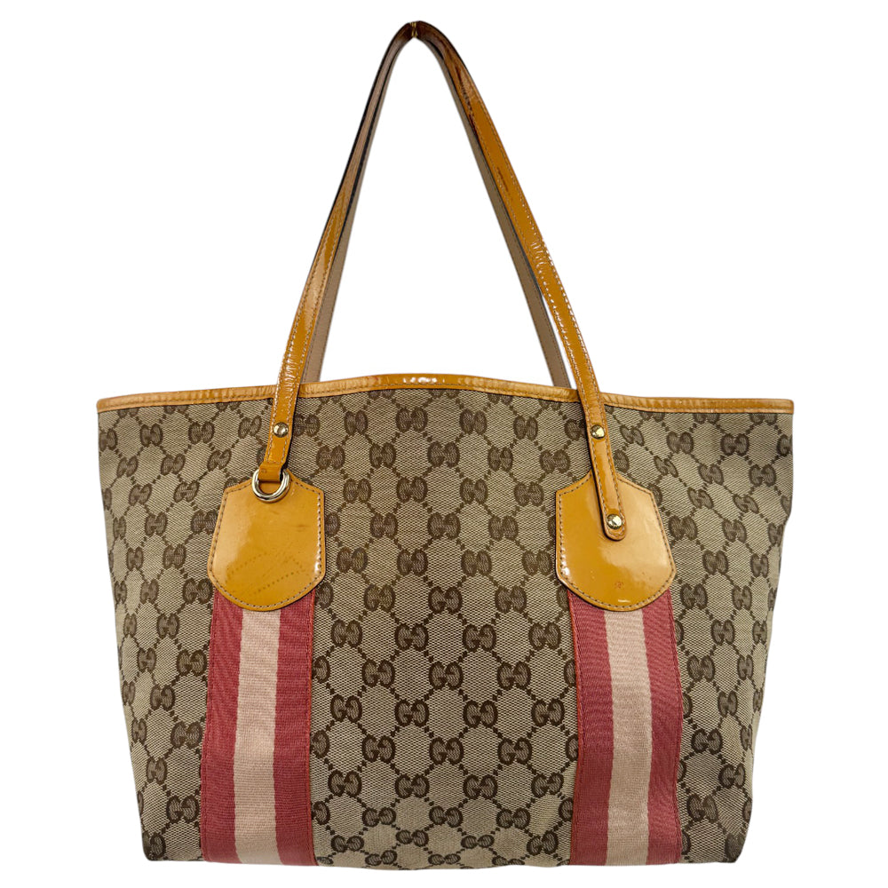 GUCCI GG Brown Canvas Jolie Tote Shoulder Bag LHQ772