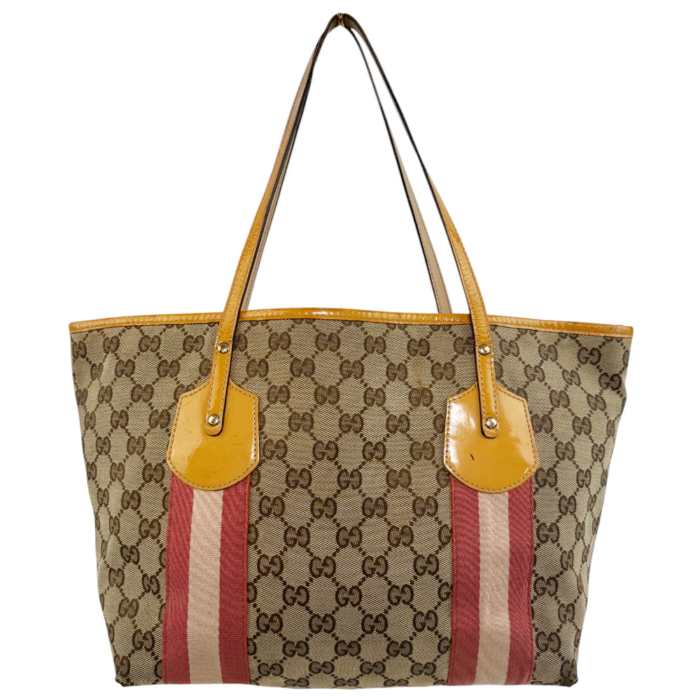 GUCCI GG Brown Canvas Jolie Tote Shoulder Bag LHQ772