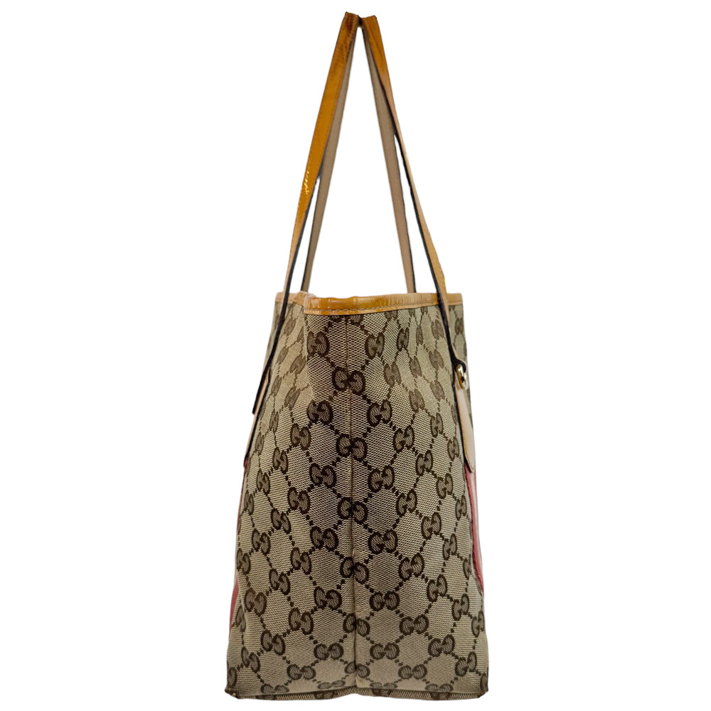 GUCCI GG Brown Canvas Jolie Tote Shoulder Bag LHQ772
