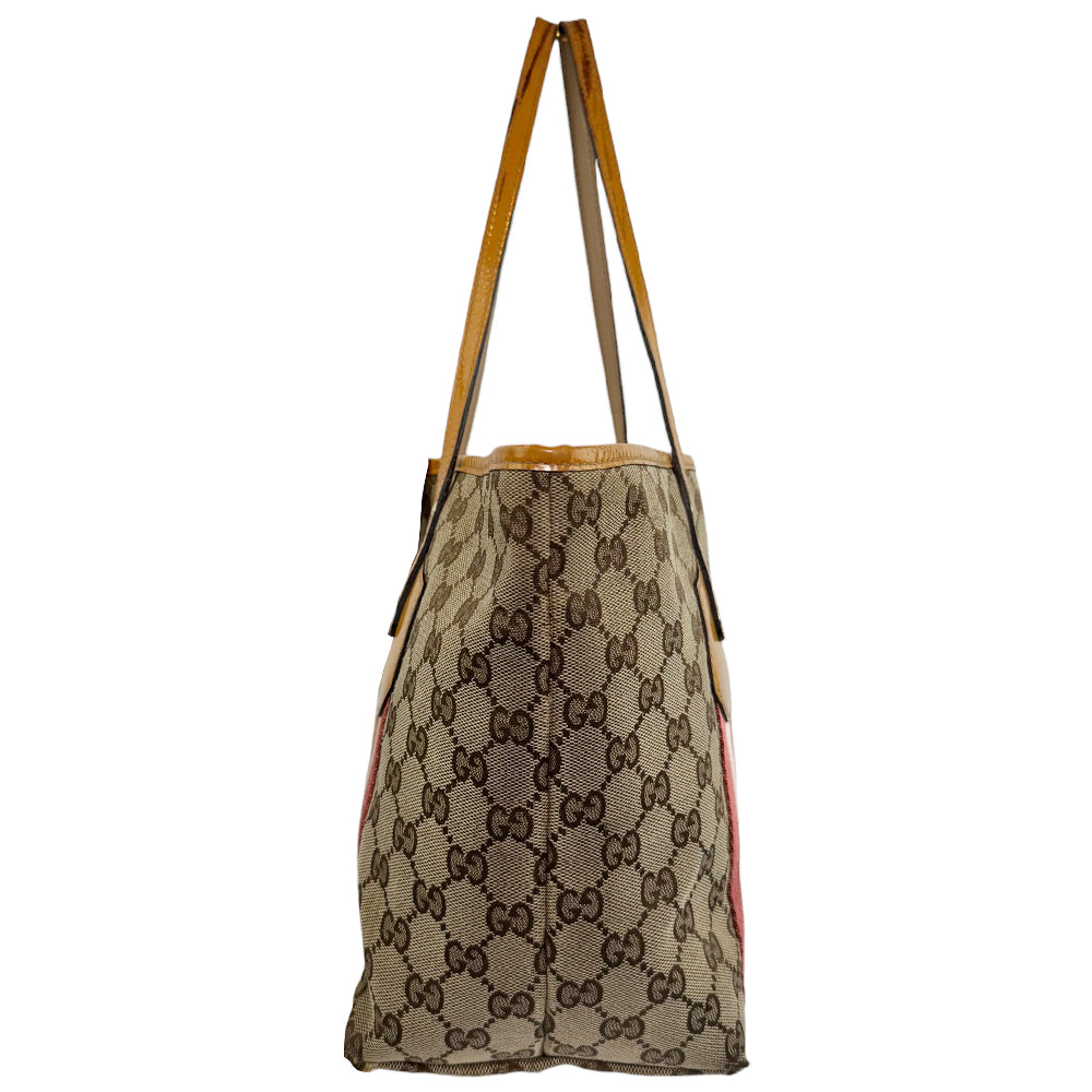 GUCCI GG Brown Canvas Jolie Tote Shoulder Bag LHQ772