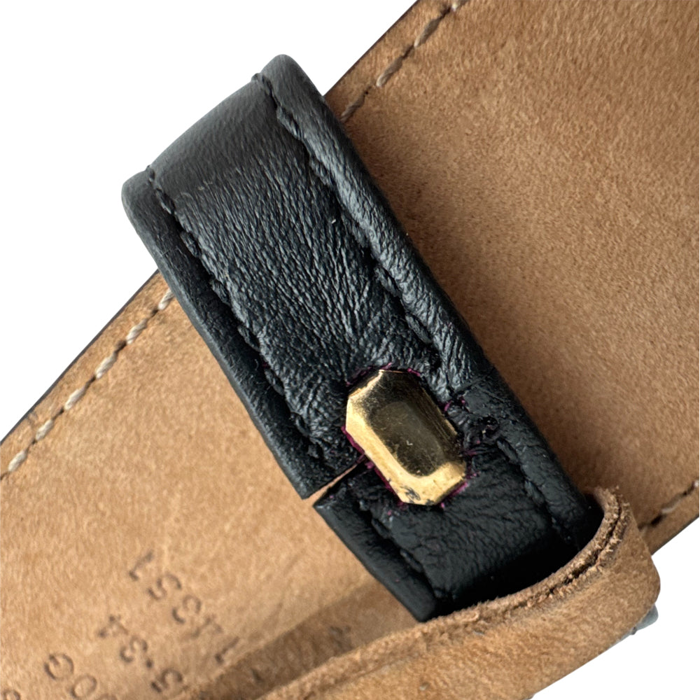 GUCCI Black Leather Belt Size 85cm/34" LHQ782