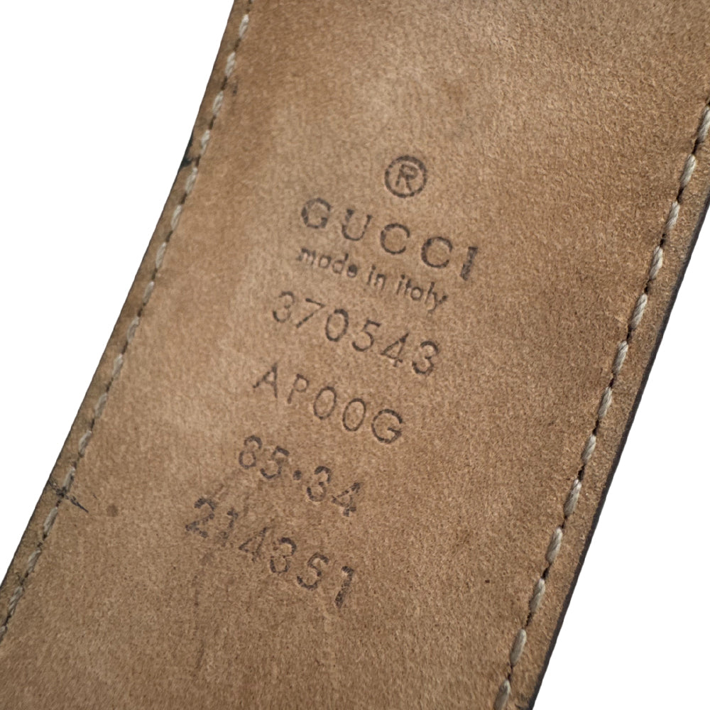 GUCCI Black Leather Belt Size 85cm/34" LHQ782