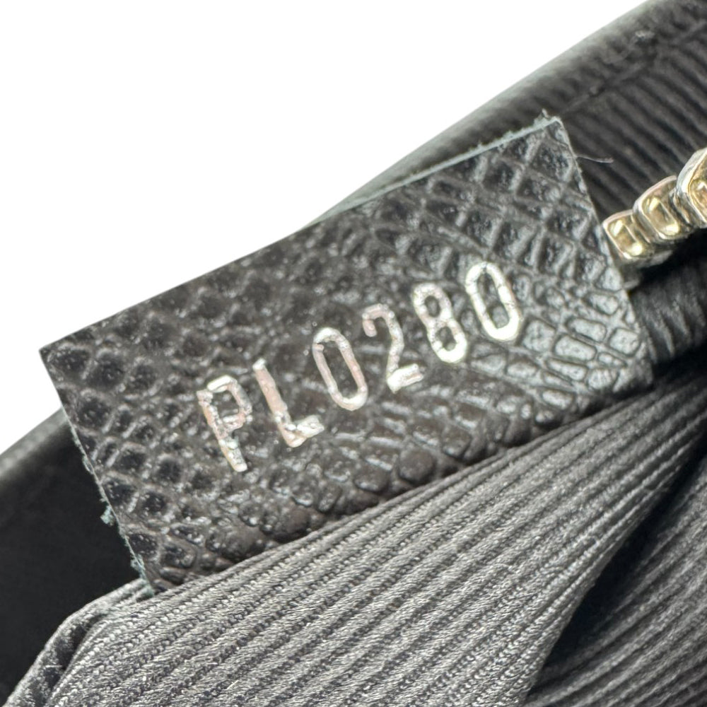 LOUIS VUITTON Taiga Black Leather Roman Shoulder Crossbody Bag LHQ789