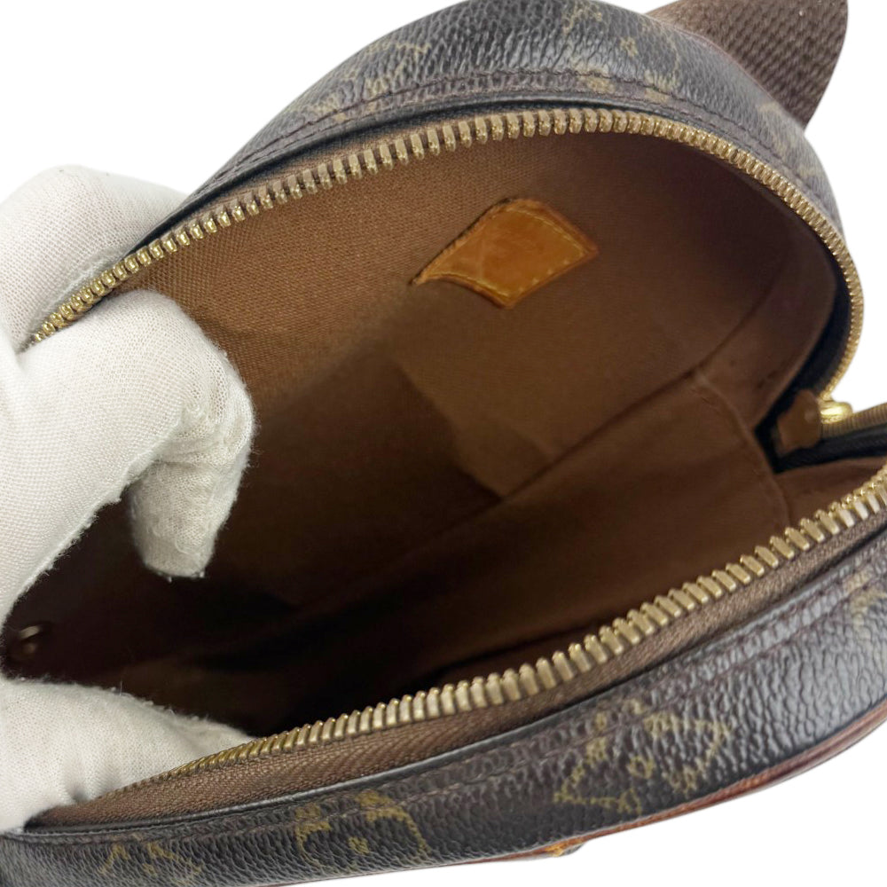 LOUIS VUITTON Pochette Ganju Brown Monogram Crossbody Shoulder Bag LHQ796