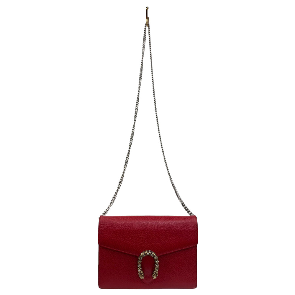 GUCCI Dionysus Red Shoulder Crossbody Bag LHQ797