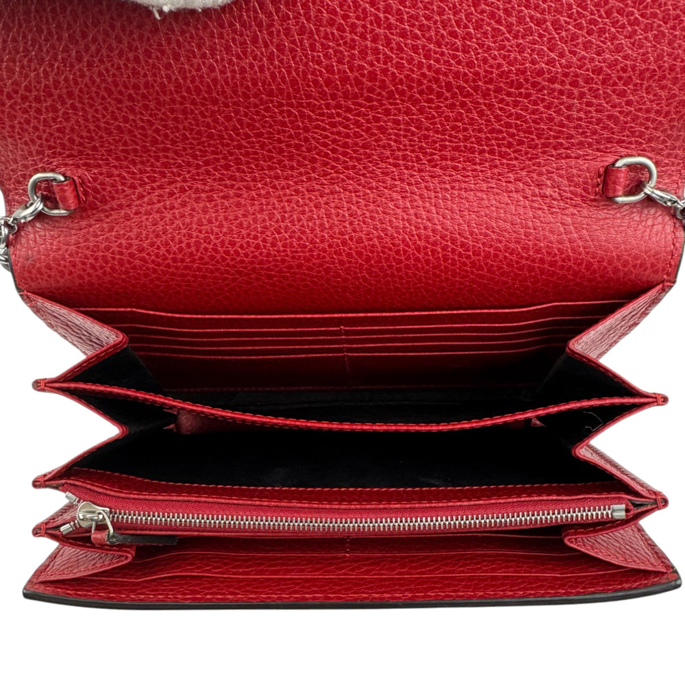 GUCCI Dionysus Red Shoulder Crossbody Bag LHQ797