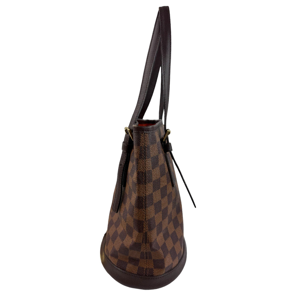 LOUIS VUITTON Damier Ebene Marais Bucket Shoulder Bag LHQ800