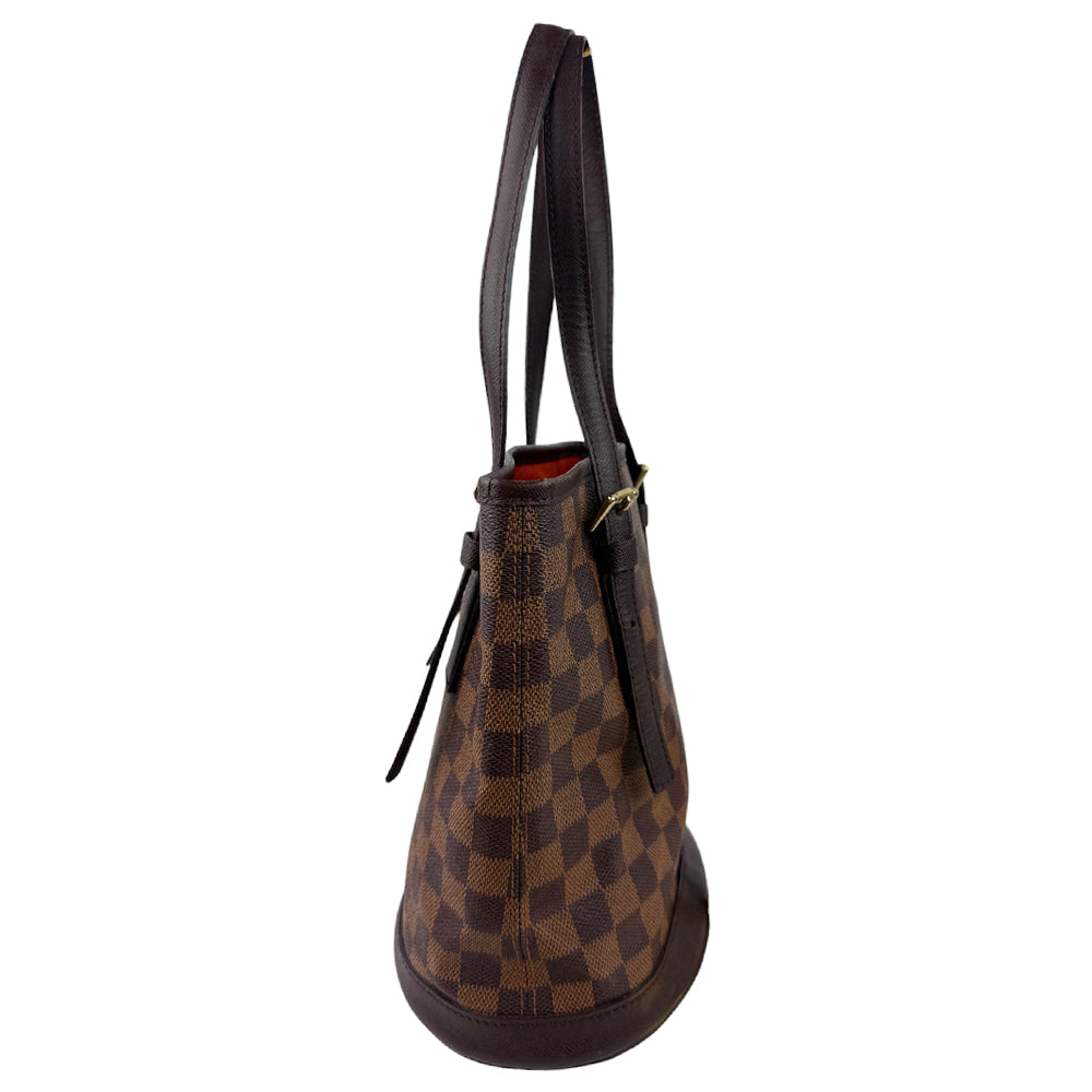 LOUIS VUITTON Damier Ebene Marais Bucket Shoulder Bag LHQ800