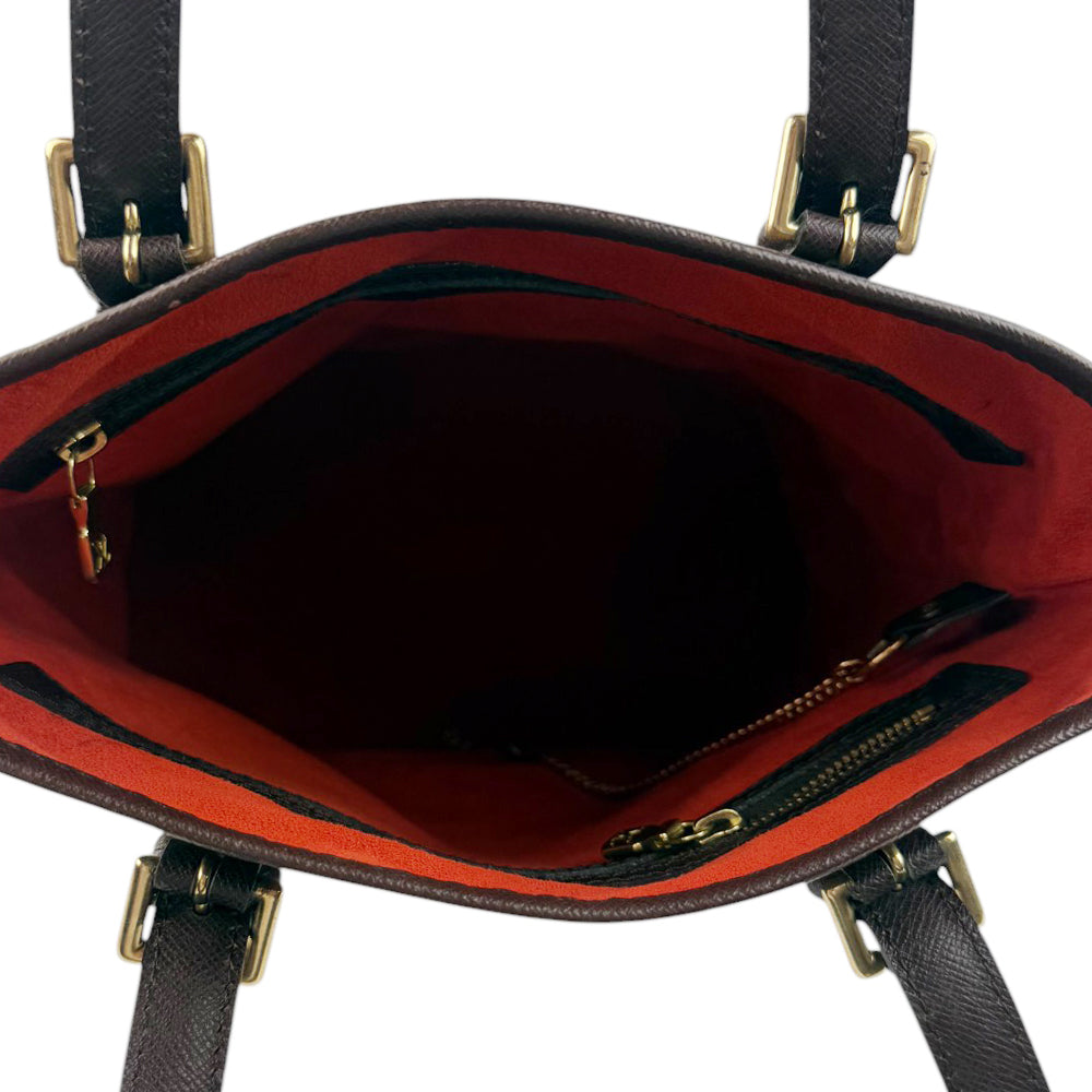 LOUIS VUITTON Damier Ebene Marais Bucket Shoulder Bag LHQ800
