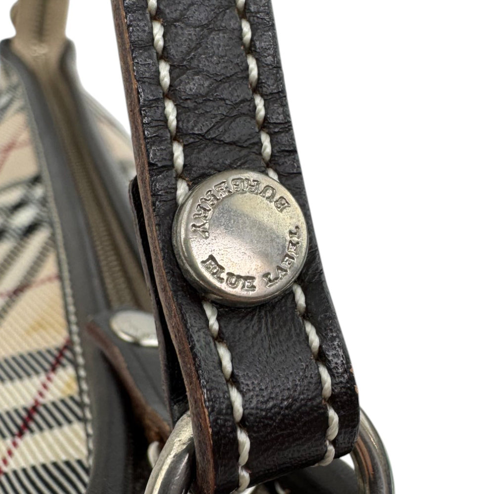 BURBERRY Nova Check Blue Label Shoulder Bag LHQ801