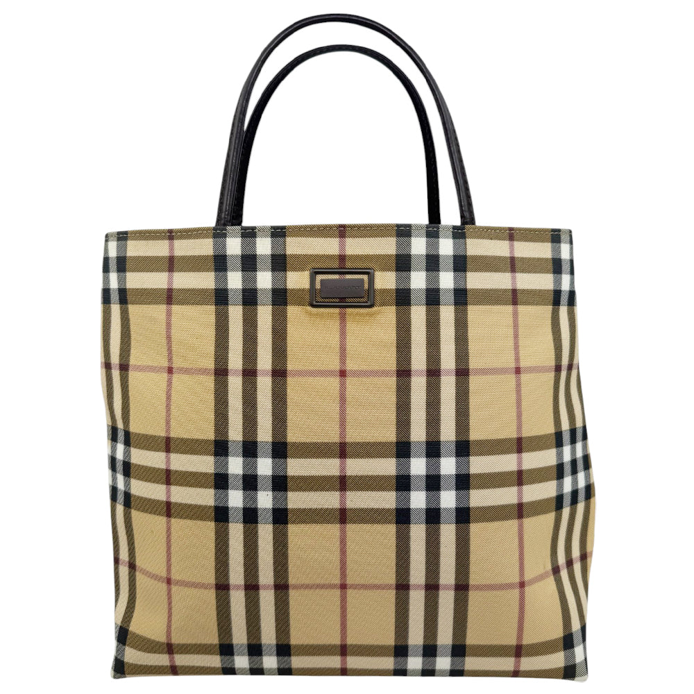BURBERRY Nova Check Tote Shoulder Bag LHQ804
