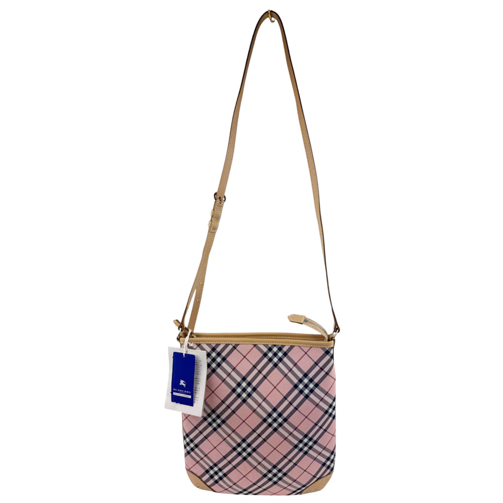 BURBERRY Pink Nova Check Blue Label Shoulder Bag LHQ805