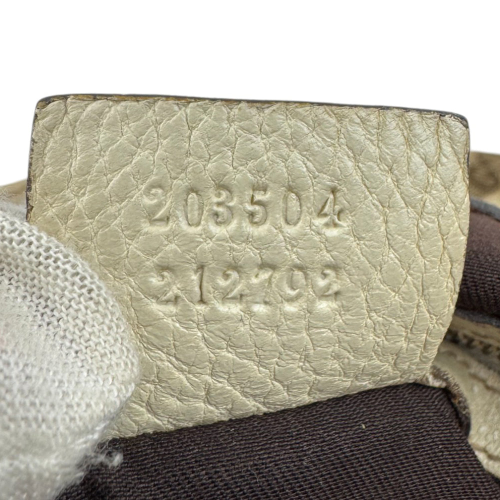 GUCCI GG Supreme Charlotte Beige Canvas Shoulder Bag LHQ806