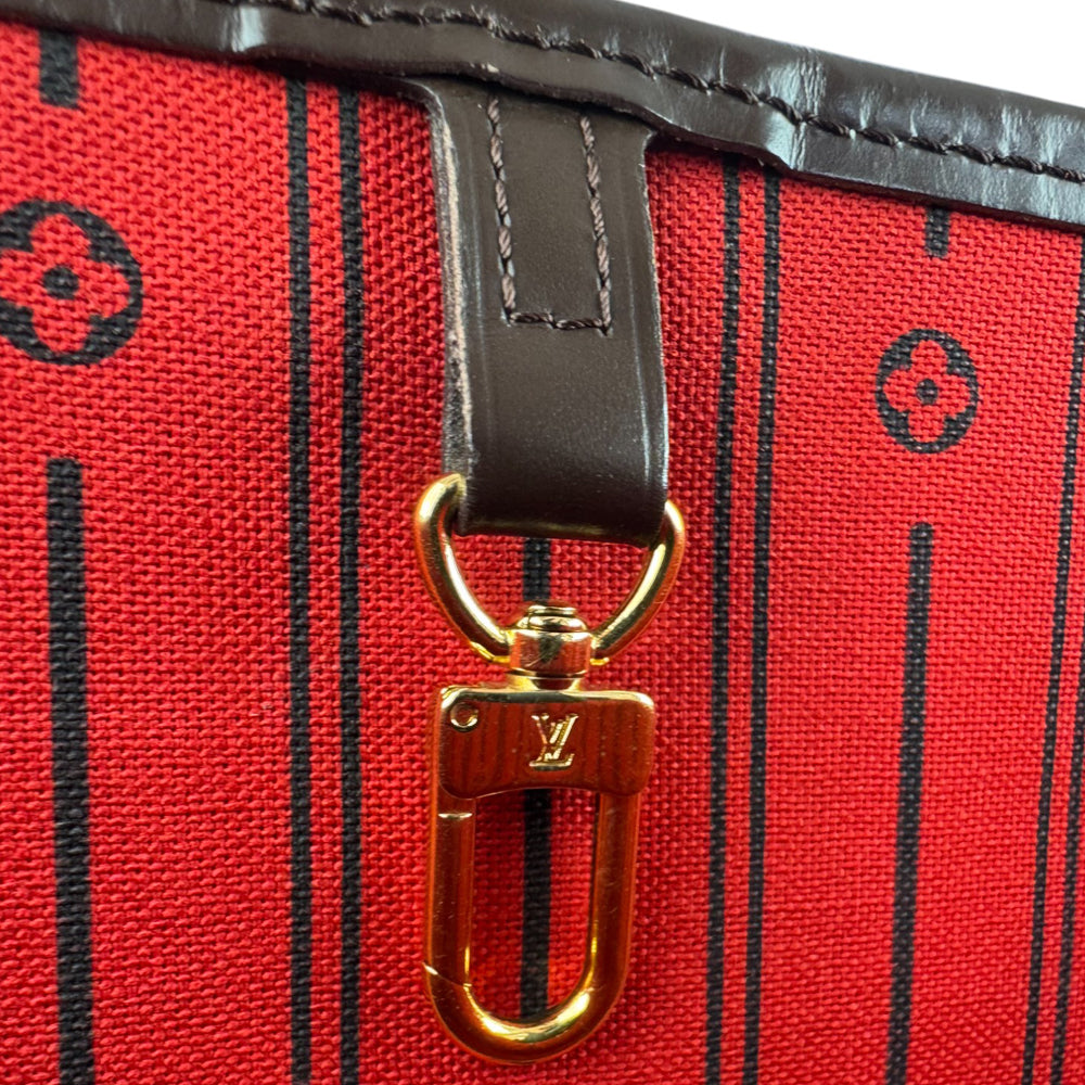 LOUIS VUITTON Neverfull MM Damier Ebene Tote Shoulder Bag LHQ819