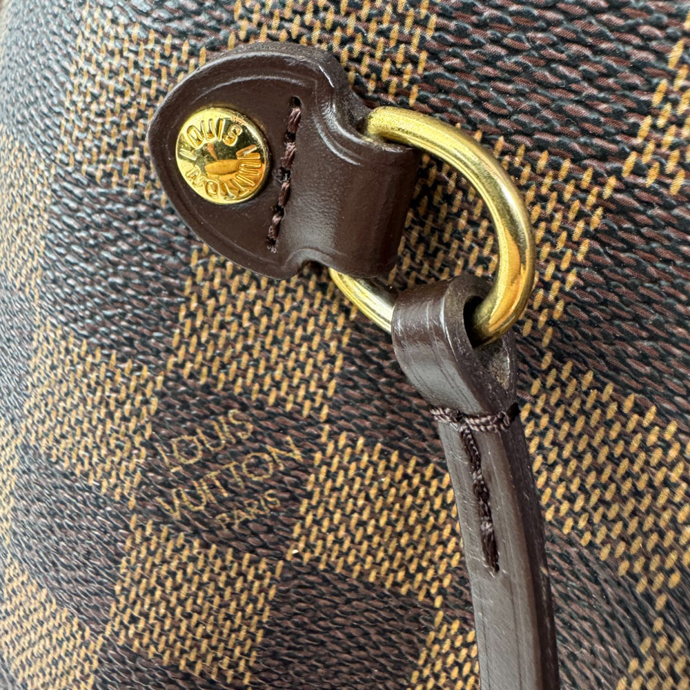 LOUIS VUITTON Neverfull MM Damier Ebene Tote Shoulder Bag LHQ819