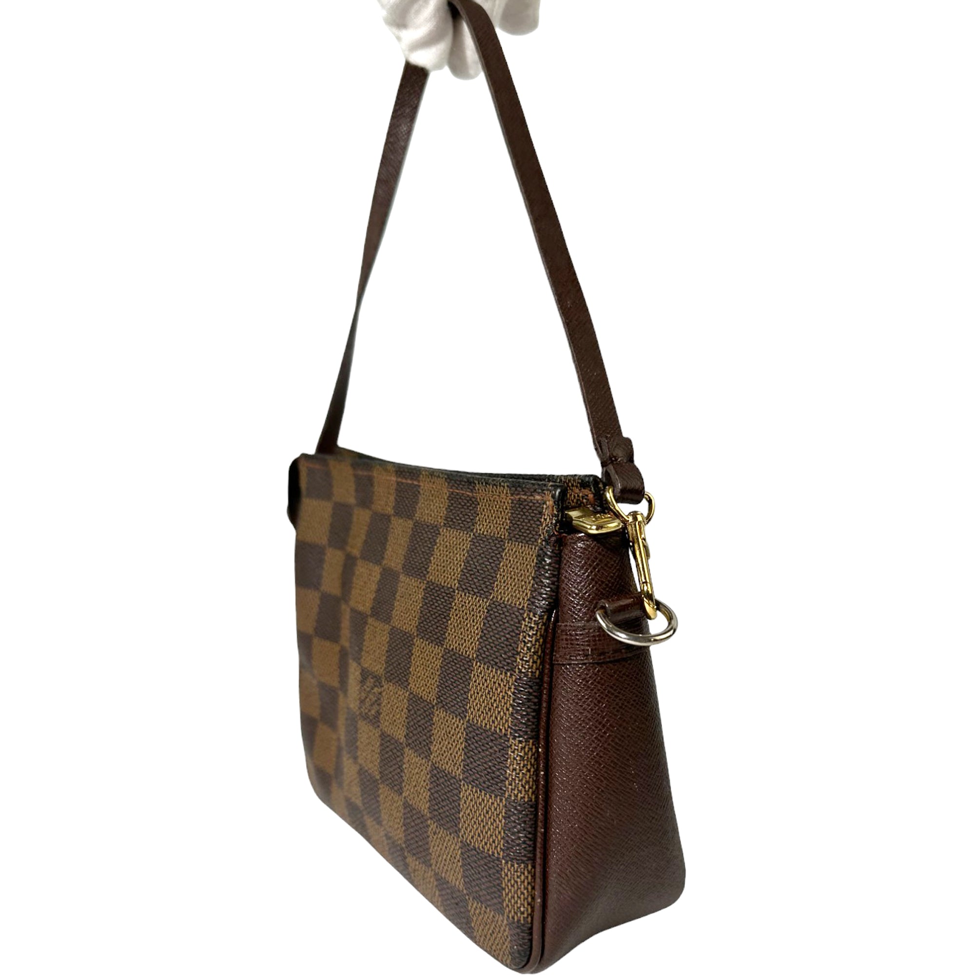 LOUIS VUITTON Trousse Mini Pochette Damier Ebene Bag LHQ82
