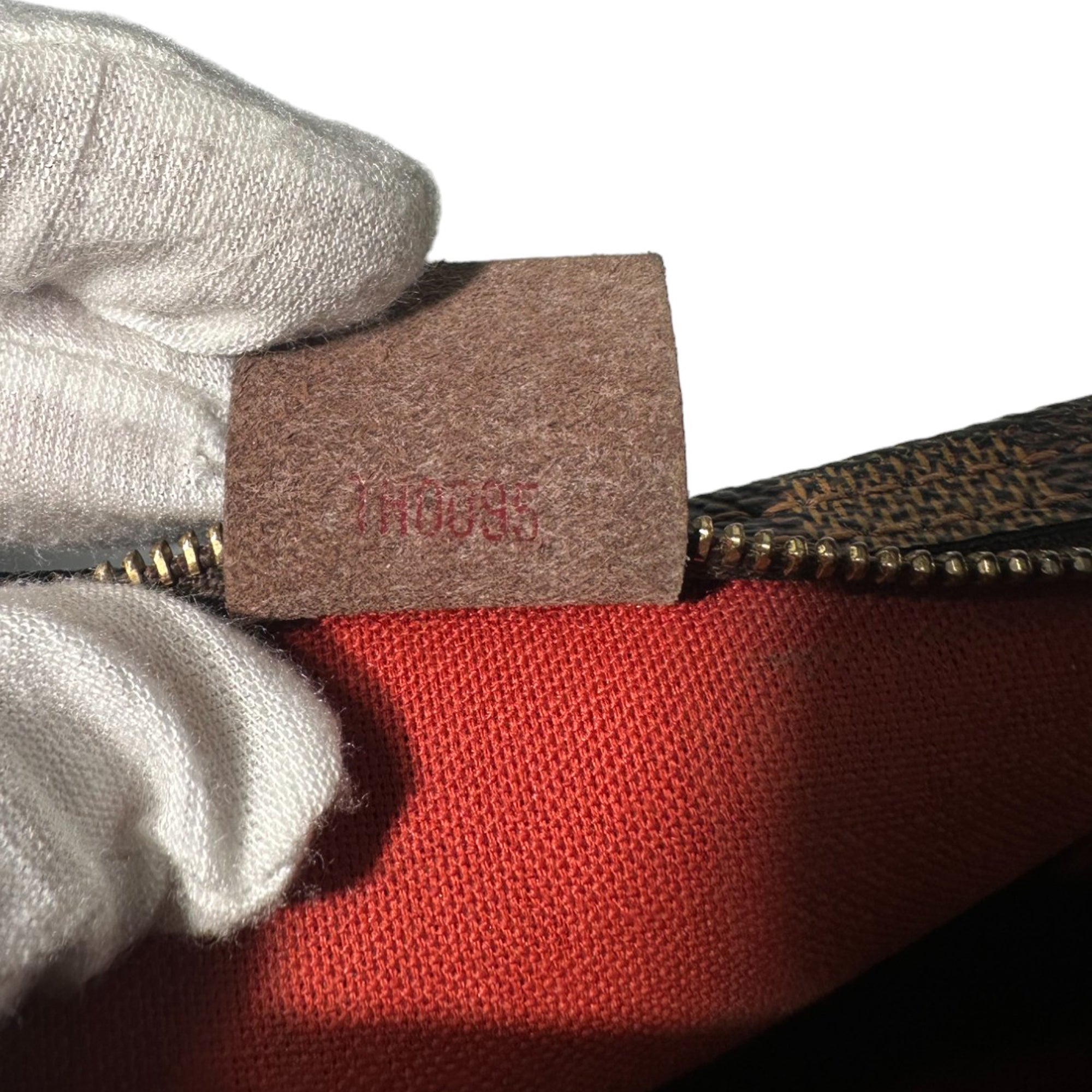 LOUIS VUITTON Trousse Mini Pochette Damier Ebene Bag LHQ82