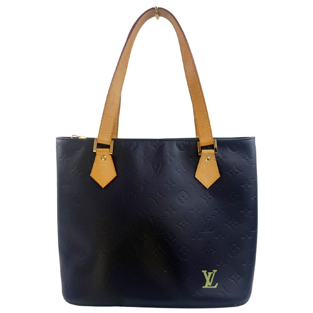 LOUIS VUITTON Houston Vernis Navy Tote Shoulder Bag LHQ820