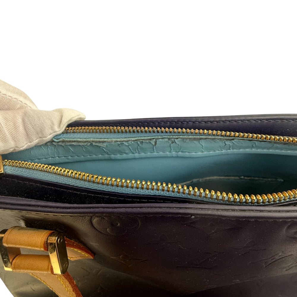 LOUIS VUITTON Houston Vernis Navy Tote Shoulder Bag LHQ820