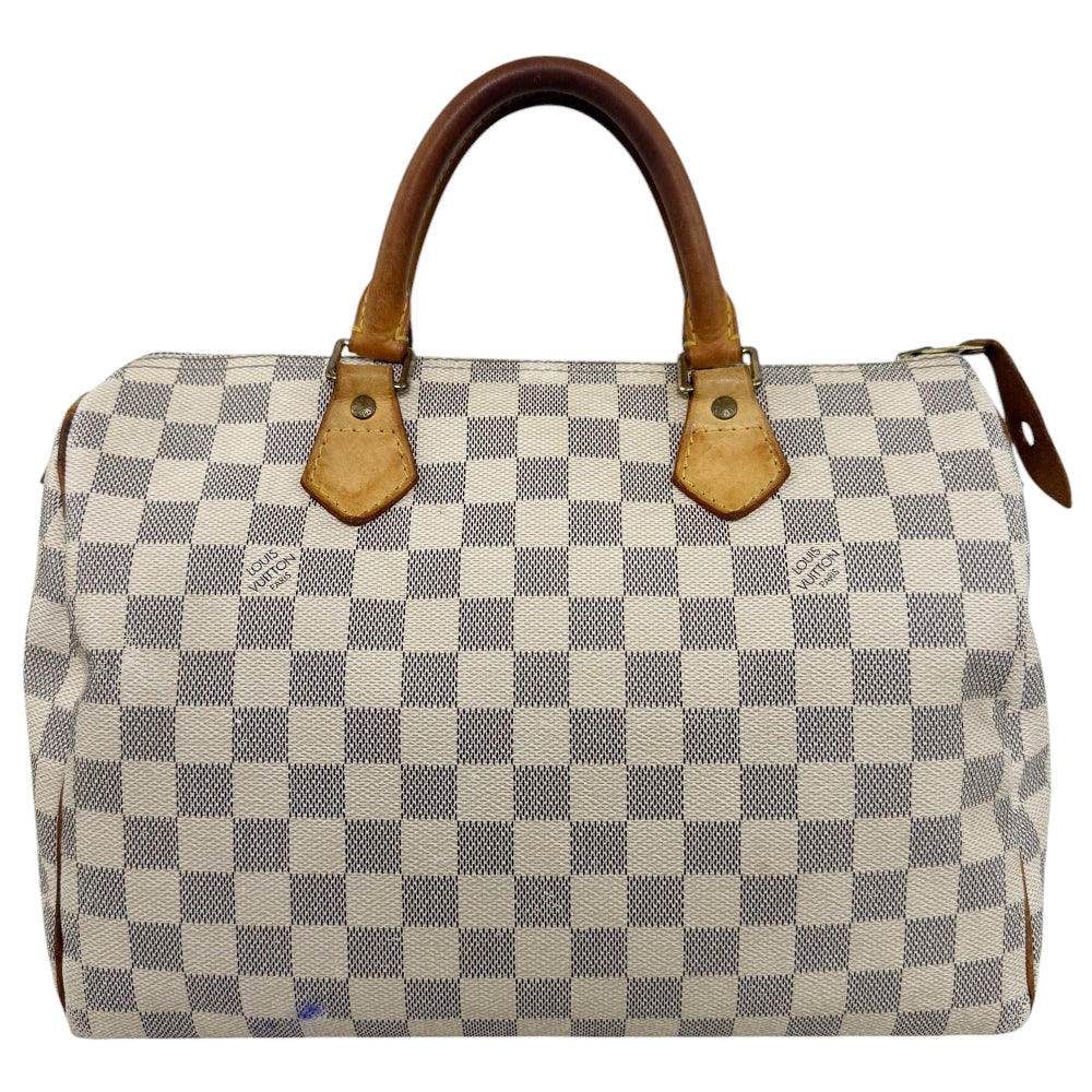 LOUIS VUITTON Speedy 30 Damier Azur Handbag LHQ825