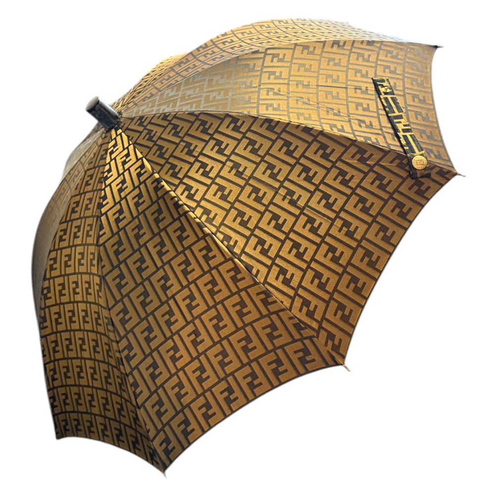 FENDI Brown Zucca Folding Umbrella LHQ834