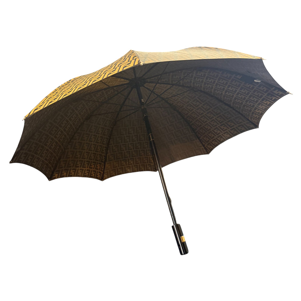 FENDI Brown Zucca Folding Umbrella LHQ834