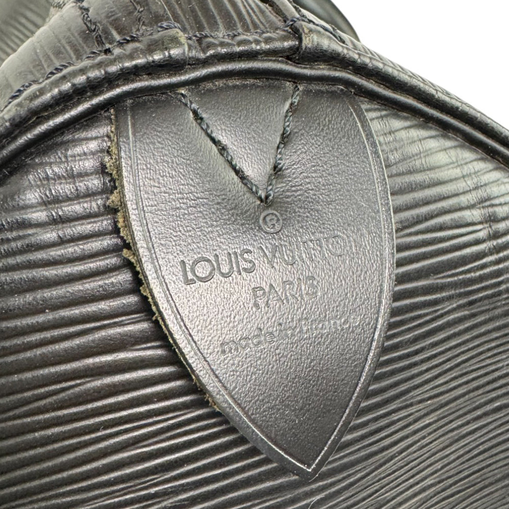 LOUIS VUITTON Keepall 50 Black Epi Noir Bag LHQ835