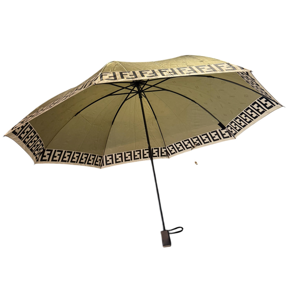 FENDI Brown Folding Umbrella LHQ838