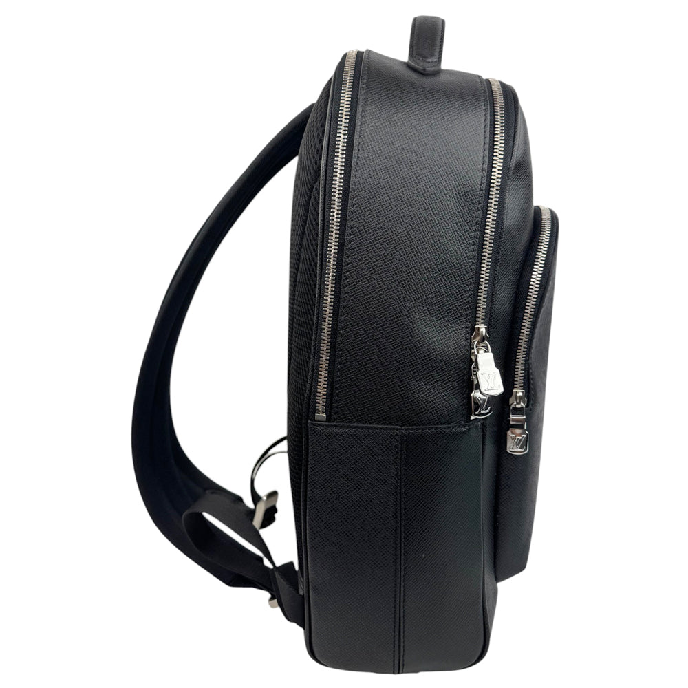 LOUIS VUITTON Taiga Black Leather Avenue Backpack LHQ841