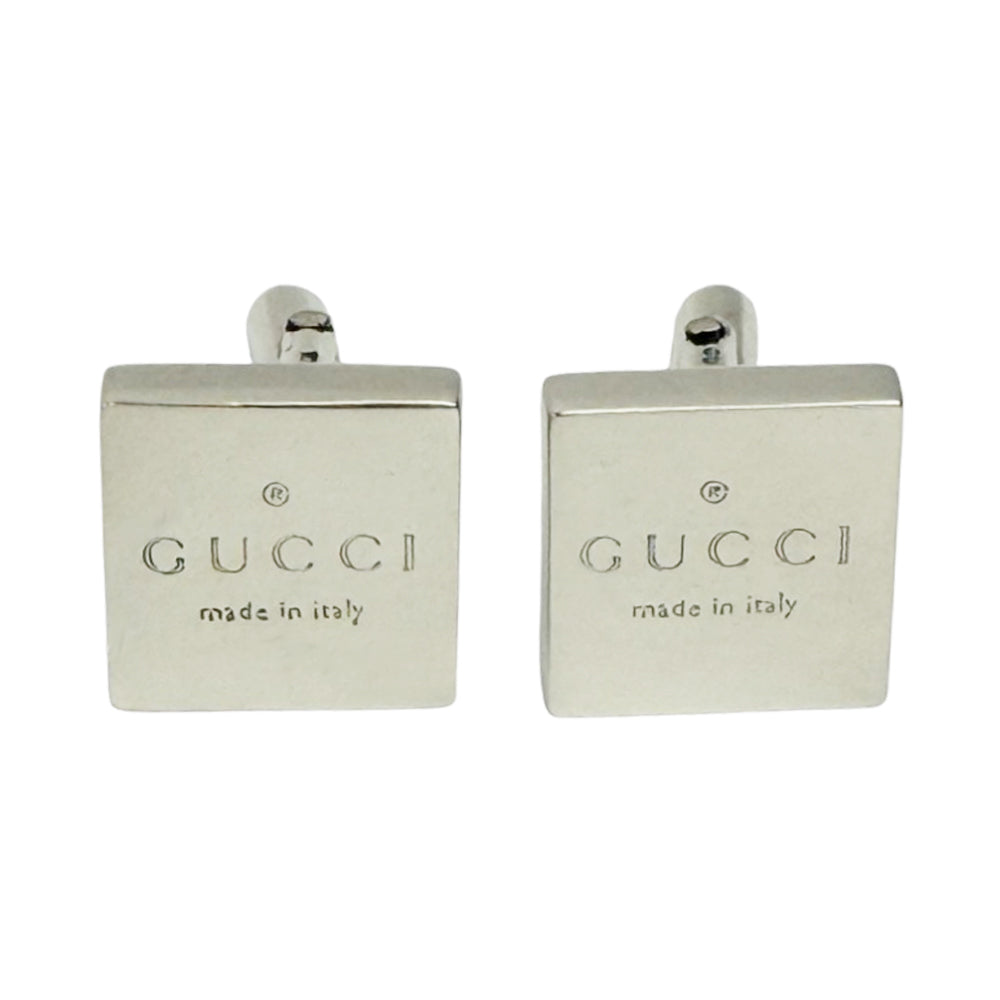 GUCCI Square Silver Cufflinks LHQ846