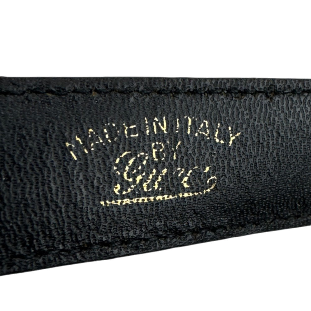 GUCCI Blondie Black Leather Belt Size 28" LHQ849