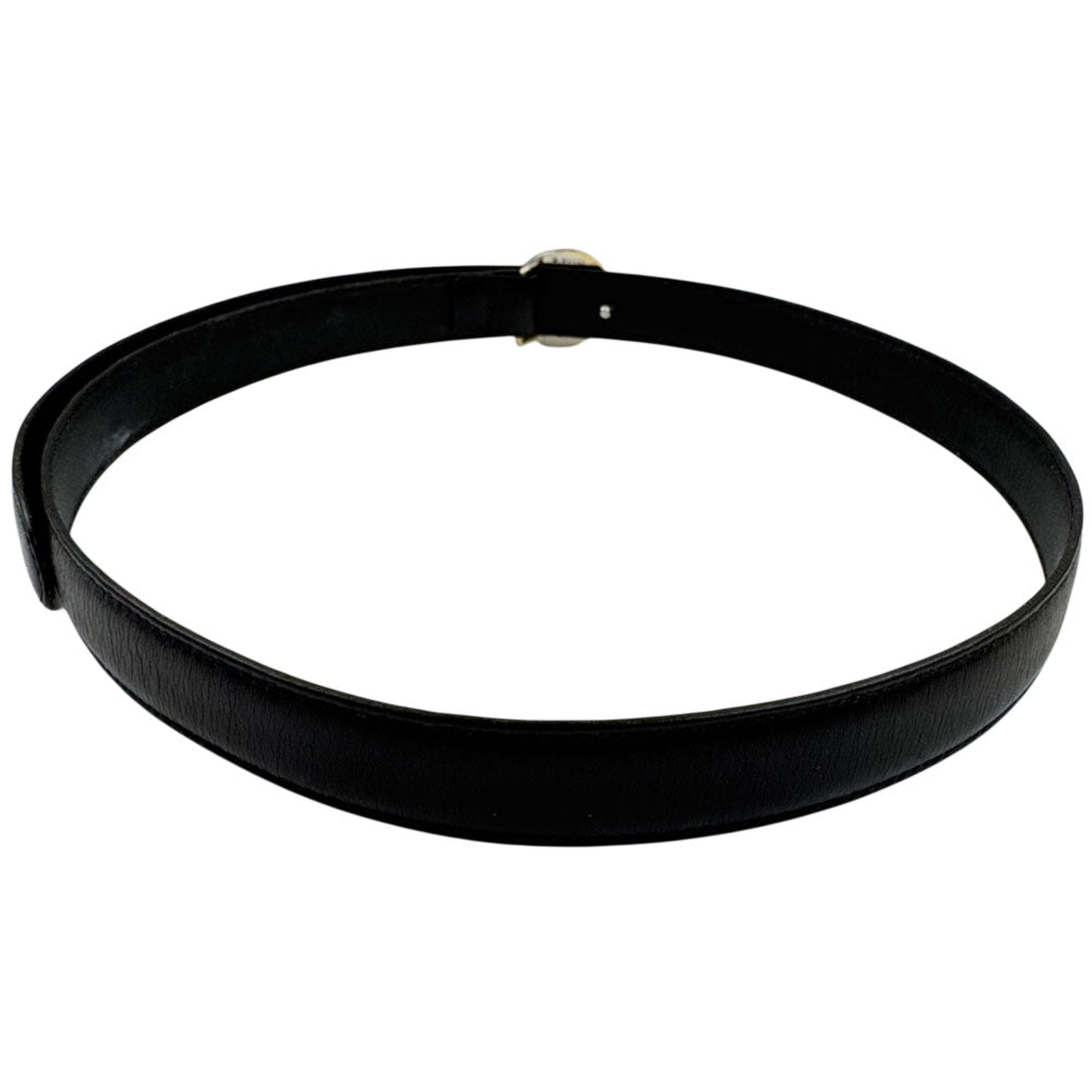 GUCCI Blondie Black Leather Belt Size 28" LHQ849