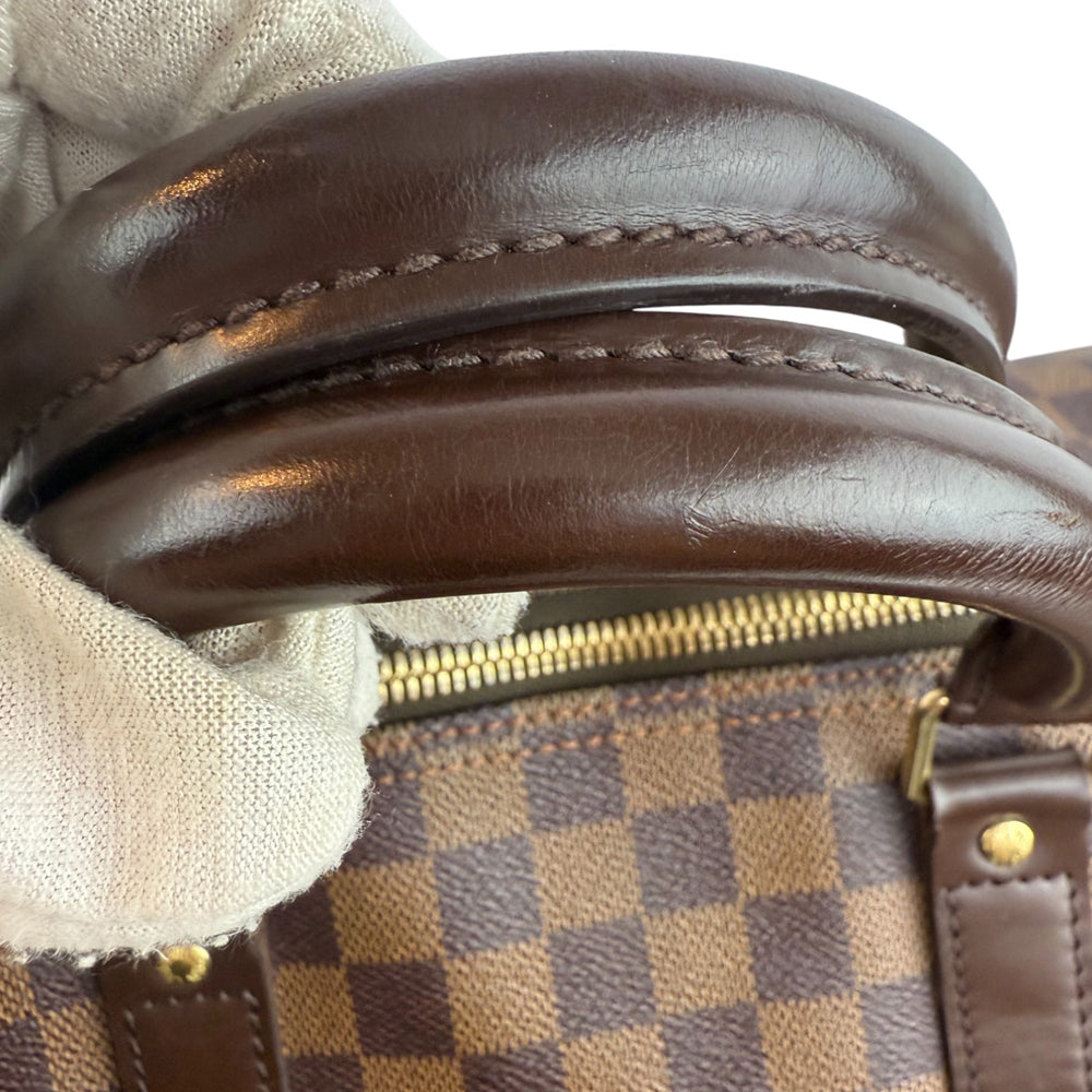 LOUIS VUITTON Damier Ebene Keepall 55 Bandouliere Duffel Bag LHQ858