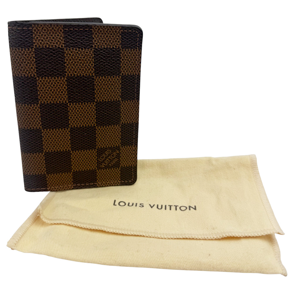 LOUIS VUITTON Damier Ebene Card Holder Purse LHQ873