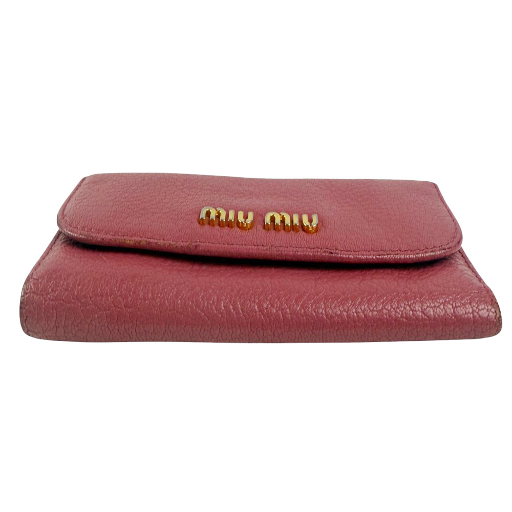 MIU MIU 6 Point Pink Leather Key Holder Case LHQ880