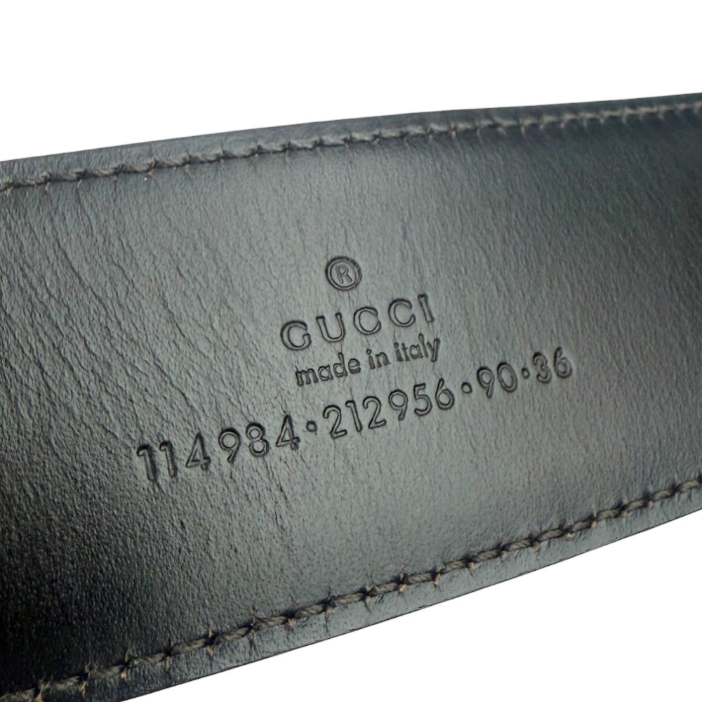 GUCCI GG Guccissima Brown Leather Belt Size 34" LHQ896