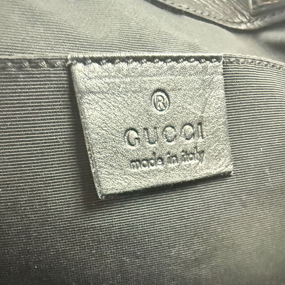 GUCCI GG Canvas Grey & Black Denim Shoulder Tote Bag LHQ899