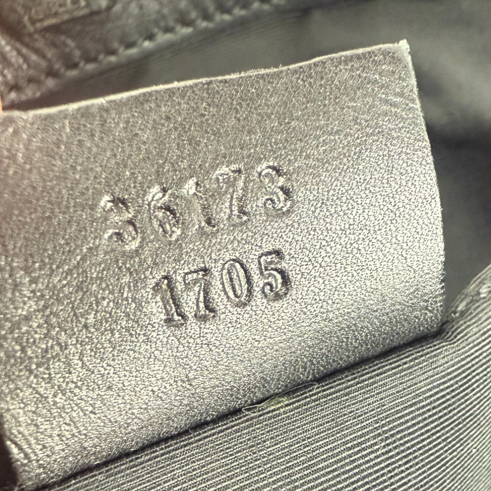 GUCCI GG Canvas Grey & Black Denim Shoulder Tote Bag LHQ899