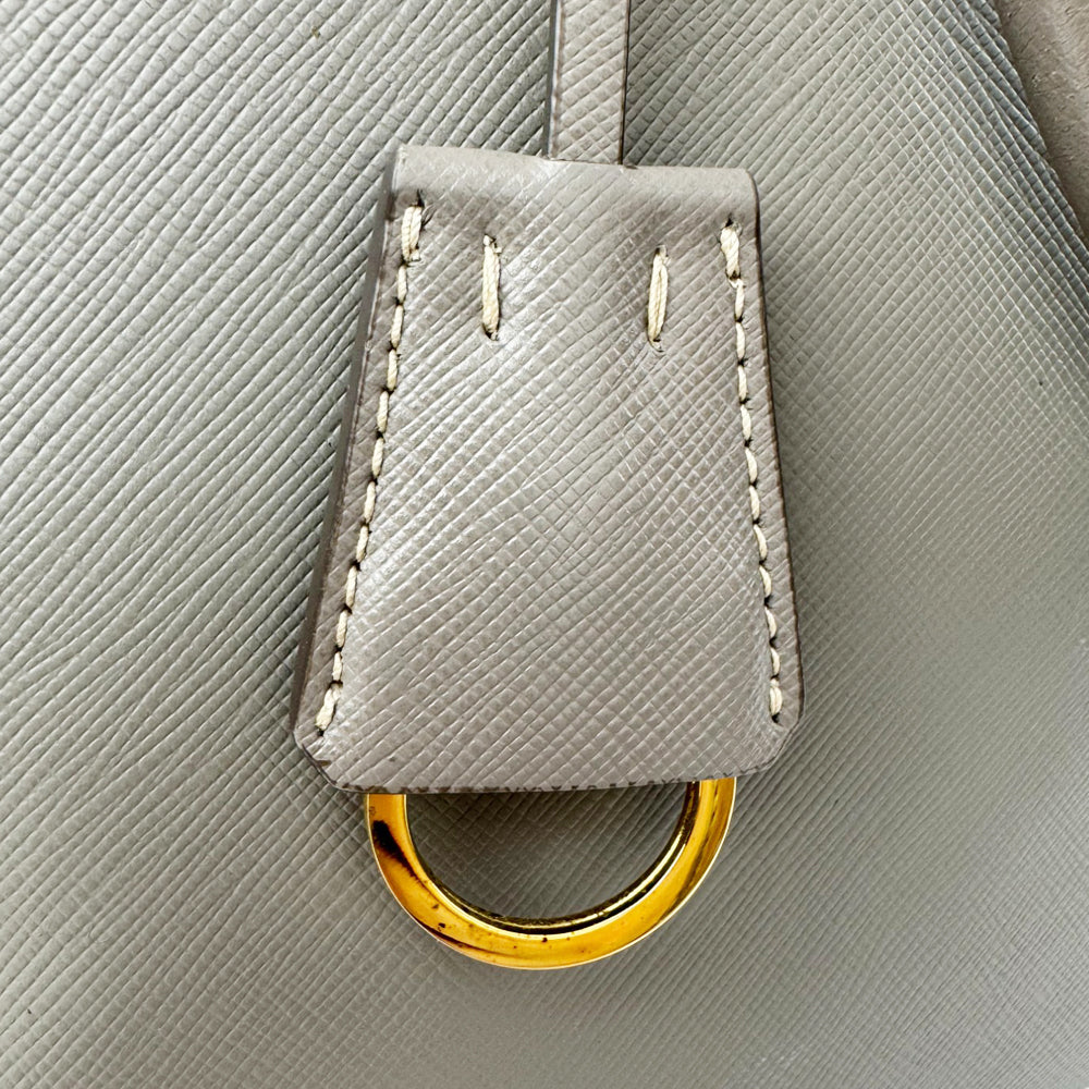 PRADA Galleria Saffiano Grey Leather Handbag LHQ905