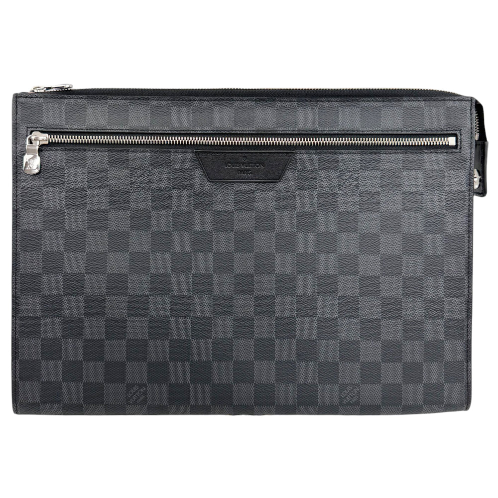 LOUIS VUITTON Damier Graphite Pochette 24H Pouch Clutch LHQ906