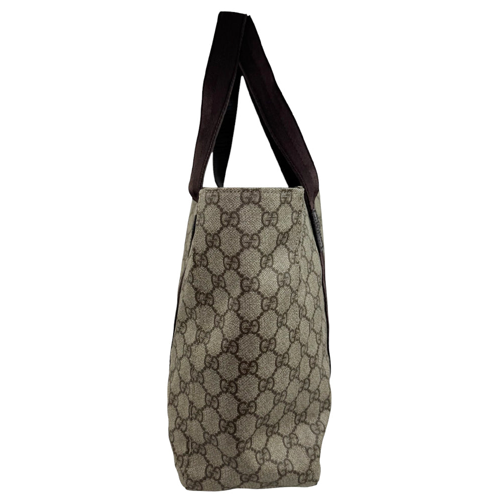 GUCCI GG Brown Canvas Tote Shoulder Bag LHQ907