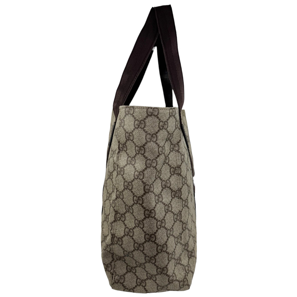 GUCCI GG Brown Canvas Tote Shoulder Bag LHQ907