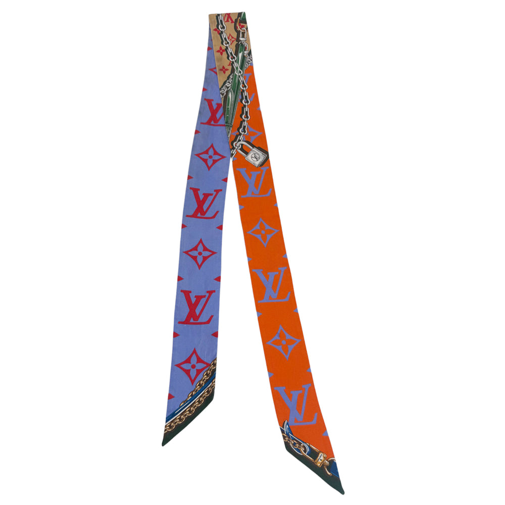 LOUIS VUITTON Monogram Silk Ultimate BB Bandeau Twilly Scarf LHQ917