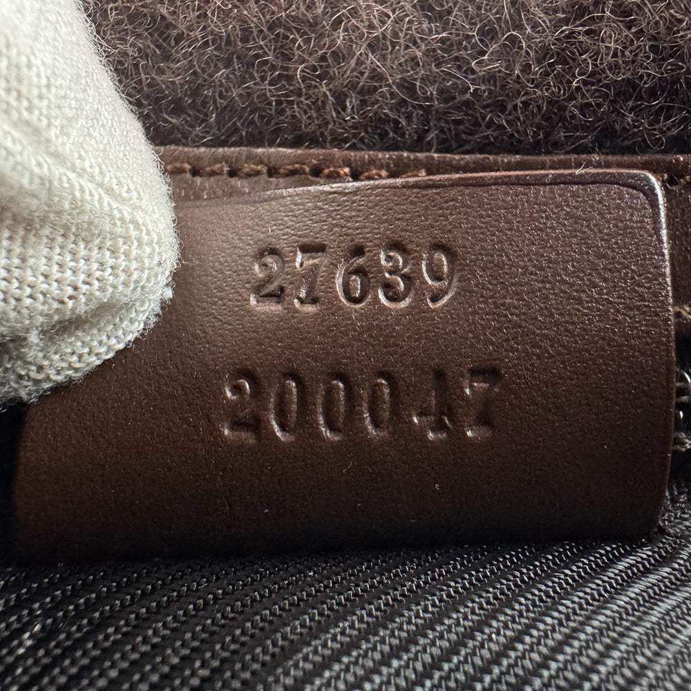 GUCCI GG Brown Canvas Crossbody Shoulder Bag LHQ921