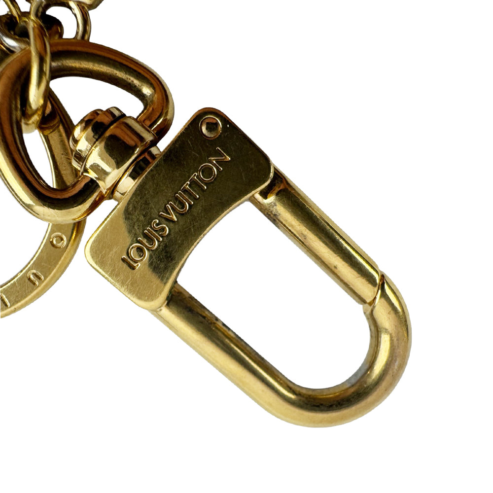 LOUIS VUITTON Porte Cles LV Facet Initials Keychain Bag Charm LHQ929